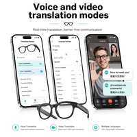 Lunettes intelligentes avec étui de charge, batterie 2000 mAh, caméra 8MP, enregistrement vidéo, prise de photos, traduction en temps réel, lunettes IA