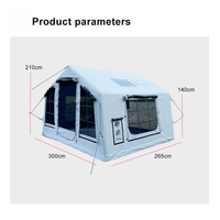 Tente de camping gonflable familiale grand format à une chambre avec auvent, en tissu Oxford PVC imperméable, idéale pour le glamping en extérieur - Meilleures ventes