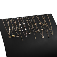Parure de colliers vintage en alliage doré avec pendentifs papillon, étoile, cœur et perle, chaîne multi-styles pour femme, idéale au quotidien