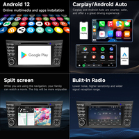 Sistema Multimedia para coche Android 12, GPS para Benz Clase E W211 2002-2009, conectividad de Audio de alta resolución, pantalla LCD DVR integrada