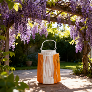 Duurzame PE Rattan Geweven Chinese Festival Lantaarn Wilg Geweven Buitenlamp voor Decoratie - Product Image 3