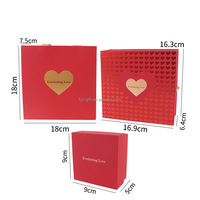Coffret Cadeau de 16 Roses Éternelles Préservées, Boîte Carrée DIY Savon Rose Bijoux, Cadeaux d'Anniversaire/Saint-Valentin/Fête des Mères pour Maman et Filles