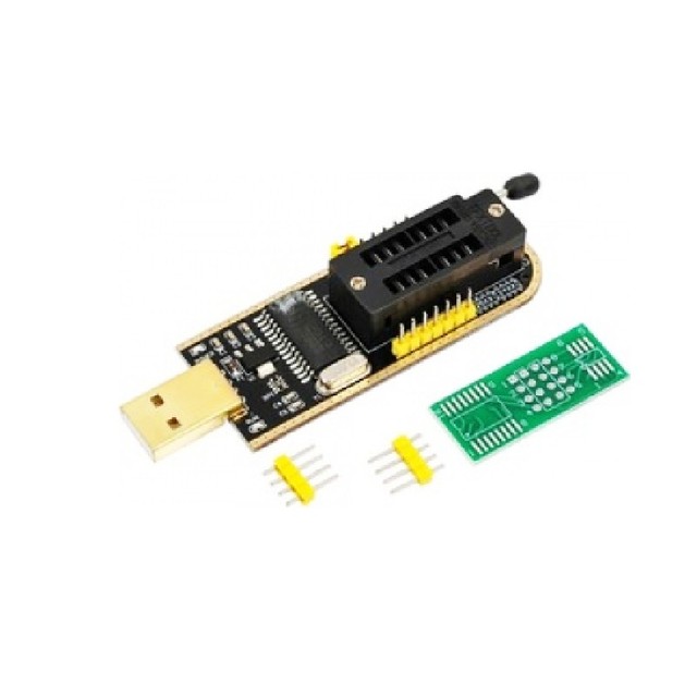 CH341 USB Programmer with SOP8 SOP8 SOP Clip IC Socket Programmer Support Many 24/25XX SPI Flash EEPROM Chip.