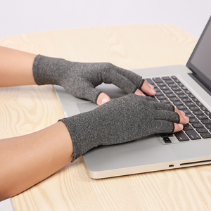 Compression Anti-Arthritis Hand Gloves Fingerless Wrist Support for Lymphedema <strong>Rheumatoid</strong> <strong>Pain</strong> <strong>Relief</strong> - Product Image 5