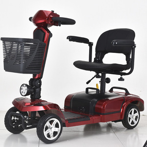 Four Wheel Electric <b>Mobility</b> <b>Scooter</b> 12 Inch Aluminum Wheels <b>Foldable</b> With Basket Adjustable Seat For Elderly Outdoor Use - Product Image 4