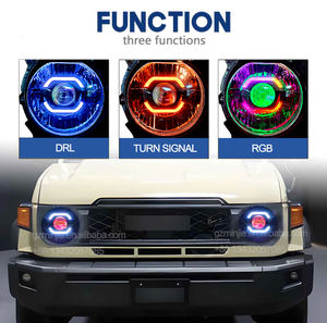Conjunto de Faros Delanteros con Lente de Proyector LED Modificados RGBW LC70 LC76 LC79 con Señal de Giro Dinámica para <span class=keywords><strong>LAND</strong></span> <span class=keywords><strong>CRUISER</strong></span> 24-26 - Product Image 3