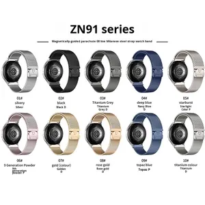 Correa Magnética Milanesa Lionorm para Samsung Galaxy <span class=keywords><strong>Watch</strong></span> 7 y <span class=keywords><strong>Huawei</strong></span> <span class=keywords><strong>Watch</strong></span> GT 4/5/6, Hebilla <span class=keywords><strong>de</strong></span> Paracaídas, Correa <span class=keywords><strong>de</strong></span> Metal para Reloj - Product Image 2