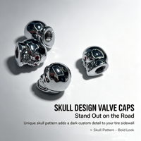 Nouveau produit en promotion : Capuchon de valve de pneu de voiture créatif en forme de crâne, accessoire de décoration tête de démon