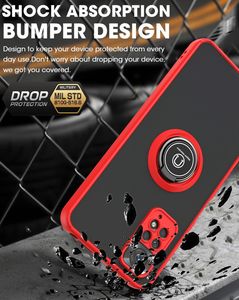 360 Rotation anneau support givré translucide dos PC dur TPU étui de téléphone pour Xiaomi Redmi Note 11S Note 10 <span class=keywords><strong>Pro</strong></span> - Product Image 4