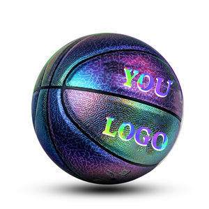 Pallone da <span class=keywords><strong>Basket</strong></span> Personalizzato Adwek No.7, in Pelle PU Laser, Cambio Colore Fluorescente, Camera d'Aria in Gomma Butilica, Durevole per <span class=keywords><strong>Partite</strong></span> - Product Image 1