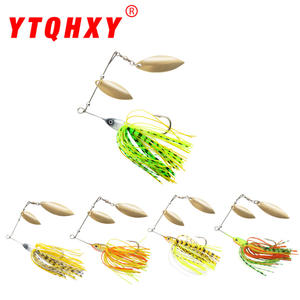 Ensemble de leurres Vib Spinner Bait 123456 pour la pêche au bar, leurres artificiels durs avec lame en feuille de saule et moustaches - Product Image 3