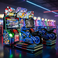 Simulateur de conduite à monnayeur pour deux joueurs, machine de jeu d'arcade, simulateur de course de moto, fournisseur