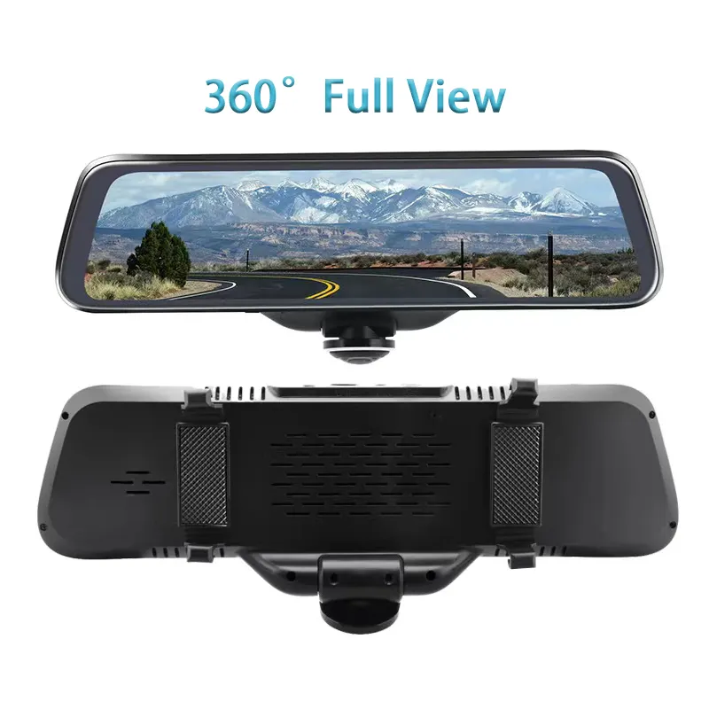 Kamera spion 360 derajat, kamera 3 saluran, Media Dvr mobil, kamera dasbor 2K, tampilan cermin On-Board, 11.26 derajat