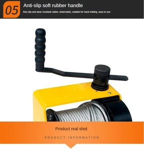 Tel halat kablo ile taşınabilir kol sonsuz dişli el vinç manuel - Product Image 4