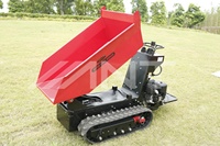 Mini-dumper sur chenilles hydraulique BY800S avec moteur Honda, déchargement automatique, camion benne haute efficacité, pompe de boîte de vitesses