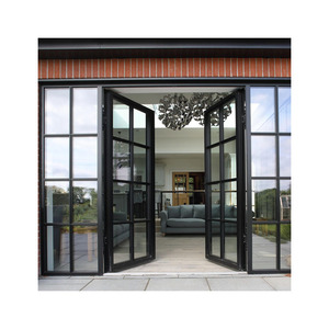 <span class=keywords><strong>Porta</strong></span> Scorrevole in Alluminio con Vetro per <span class=keywords><strong>Garage</strong></span> e Interni, Stile Moderno, Sistema Scorrevole in Vetro, Maniglia con Serratura e Accessori - Product Image 2