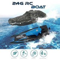 YT 2.4G Jouet bateau télécommandé RC en plastique, simulation électrique, haute vitesse, pour aquarium, piscine, rivière, Alligator et Crocodile