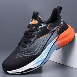 Zapatillas Deportivas para Hombre, Transpirables, con Degradado Blanco-Azul, Suela Ligera con Amortiguación, Diseño con Letras Impresas, para Correr - Product Image 3