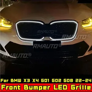 Parrilla Delantera Superior de Radiador LED para BMW X3 X4 X3M X4M G01 G02 G08 2022-2024, Parrilla de Carreras para Parachoques Delantero, Kit de Carrocería - Product Image 3