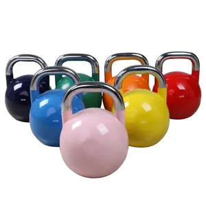 홈 체육관 무게 리프팅 솔리드 사용자 정의 로고 주철 Kettlebell