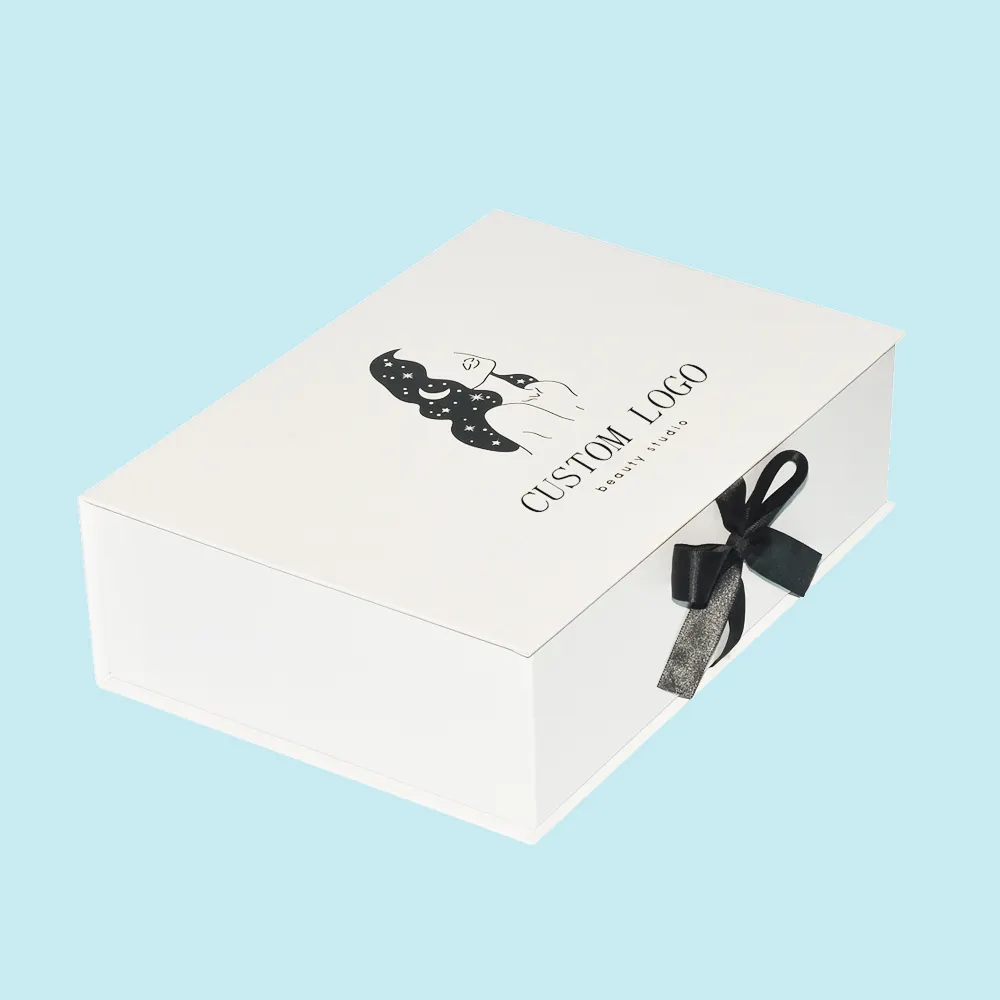 Высококачественная свадебная коробка для хранения, роскошная гофрированная почтовая коробка, картонная крафт-бумага, упаковка с логотипом на заказ, подарочные коробки с магнитной лентой