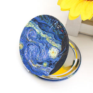 Espejos compactos plegados redondos portátiles, tela de microfibra, espejo de bolsillo, espejo de tela plegable - Product Image 5