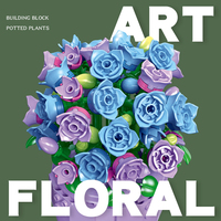 92360 Bluebells assemblage blocs de construction enfants fleur briques modèle éducatif en gros ensemble de jouets en plastique