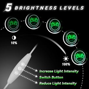 Lumière néon LED en forme de visage souriant avec feuilles vertes, alimentée par USB, pour salle de jeux, bar, club, magasin, lumière d'ambiance, indicateur lumineux, enseigne lumineuse - Product Image 3