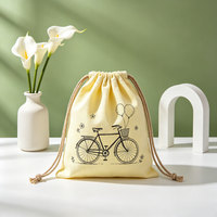 Sacs à cordon pliables en toile recyclée, imprimés sur mesure, motif dessin animé, pochettes de rangement simples pour produits de boutique
