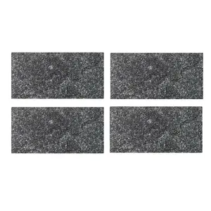 Wall cladding Stone - Black Marble Split 10x20x1.5cm (Code AS008)