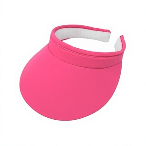 Visière personnalisée en gros à clipser, couleur unie, vierge, avec bandeau anti-transpiration rembourré, ouverte, pour femmes, golf, tennis, été, OEM - Product Image 1
