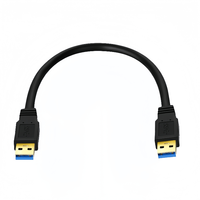 Câble USB 3.0 double extrémité mâle-mâle de 0,3 m pour ordinateur, prix de gros