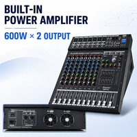 Console de mixage amplifiée 8 canaux EMP-8P avec égaliseur graphique 7 bandes, USB, Bluetooth, alimentation fantôme 48V pour performances sonores en direct, scène et DJ