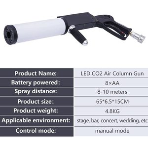 Colonna ad anidride carbonica mitragliere tiene pistola ad aria compressa con barra a spruzzo di ghiaccio secco atmosfera Led pistola fumo pistola Co2 - Product Image 2
