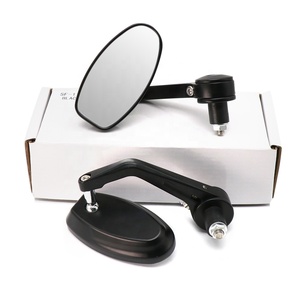 Miroirs <span class=keywords><strong>de</strong></span> <span class=keywords><strong>guidon</strong></span> ovales noirs modifiés en gros 7/8 pouces, miroirs latéraux classiques personnalisés, miroir rétroviseur pour chopper, bobber, café <span class=keywords><strong>racer</strong></span> - Product Image 6