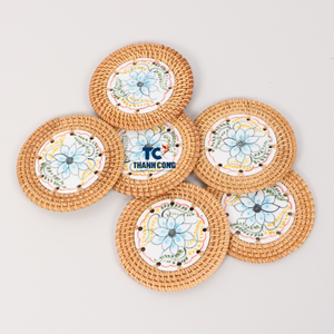 Vente en gros Nouveau design Sous-verres en rotin Faits à la main Enduits en rotin Décoration de table Écologique - Product Image 3