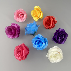 Capullos de Rosa Rellenos de Fibra, Flores de Tela de Seda de 6 cm, Decoraciones para Bodas, Accesorios para el Hogar - Product Image 1