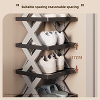 Meuble à chaussures multi-niveaux compact et tendance 2025 – Rangement essentiel pour l'entrée de la maison ou du dortoir