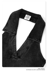 Meilleures ventes 2026 : Débardeur court <span class=keywords><strong>moulant</strong></span> uni sexy à <span class=keywords><strong>col</strong></span> licou pour femme, style basique d'été, tenue western, style Spice Girl, <span class=keywords><strong>col</strong></span> en <span class=keywords><strong>V</strong></span>, haut basique - Product Image 3