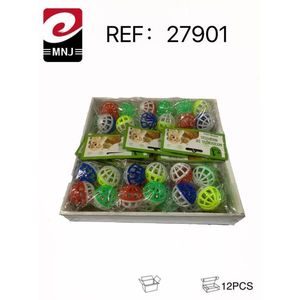 Grid Ball Dog Toy 12Pcs Colorful Pet Plaything For Dogs - Product Image 3