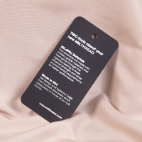 Étiquette en papier suspendue en jean de luxe étiquette volante imprimée personnalisée étiquette volante en carton vêtements étiquette volante pour vêtements propre logo carte de marque d'entreprise