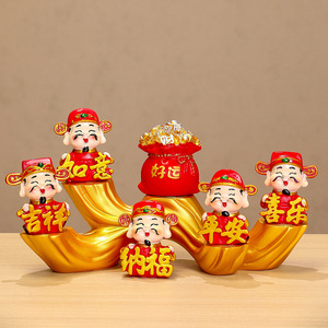 Five Gods Of Wealth Ornament Resin Craft Decoration For Chinese New Year Home Decor Gift - Product Image 3