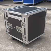 Flight case DJ 19'' standard 8+2U en aluminium antichoc avec tiroir, table et poste de travail