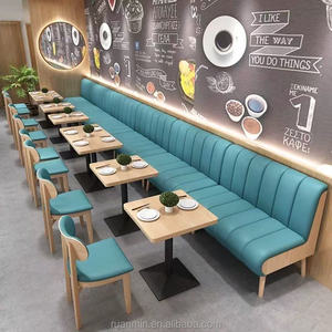Conjuntos de muebles de restaurante duraderos modernos comerciales-Mesas Sofás para restaurantes de comida rápida Tiendas de hamburguesas Bares de comedor al aire libre - Product Image 3