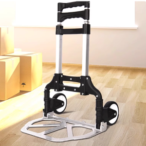 Troli tangan <span class=keywords><strong>aluminium</strong></span>, koper belanja sunyi dengan roda karet panjat tangga lipat <span class=keywords><strong>Platform</strong></span> OEM dapat disesuaikan - Product Image 5