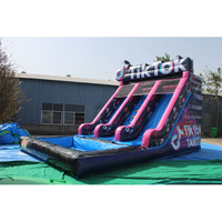 Glissière d'eau gonflable de boule utilisée par noce Offre Spéciale avec des adultes de piscine montant les jeux mécaniques gonflables de machine