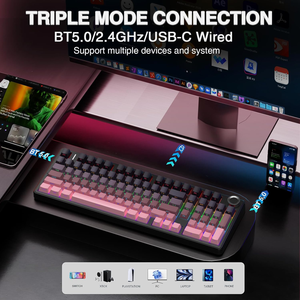 Neue AULA <span class=keywords><strong>F99</strong></span> Pro Kabellose Mechanische Tastatur mit TFT Smart Screen 8000mAh Akku Gasket Mount 99 Tasten Tri-Mode RGB Hot-Swap - Product Image 4