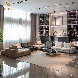 Sofá interior Juego de muebles italianos Sofá moderno de lujo 7 9 12 plazas Sofá modular en forma de L Sofá de cuero Seccional de esquina - Product Image 1