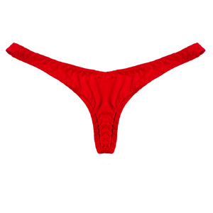 Nouveau bikini triangle à fines bretelles de style européen et américain, string sexy et chaud à taille basse, string en soie glacée à décolleté en V profond - Product Image 2