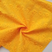 Tissu de broderie Floral blanc uni tissé en coton pur personnalisé de haute qualité pour robe de fille